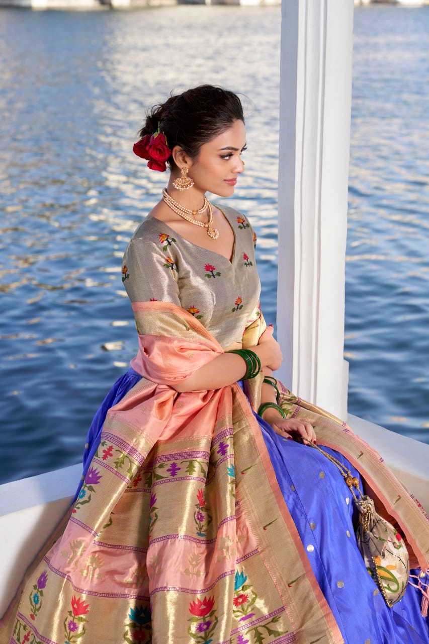 Ynf Silk KESH416 LNB-KEERTHNA Lehengas Wedding Collections Festive Collections Wholesale Silk Lehenga Paithani Lehenga Zari Work Lehenga Manufacturer