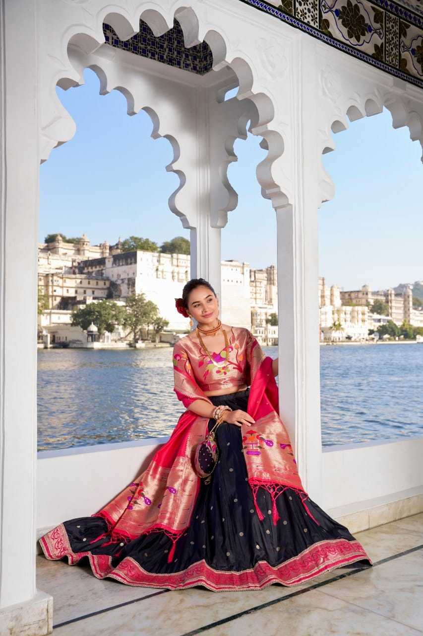 Ynf Silk KESH416 LNB-KEERTHNA Lehengas Wedding Collections Festive Collections Wholesale Silk Lehenga Paithani Lehenga Zari Work Lehenga Manufacturer