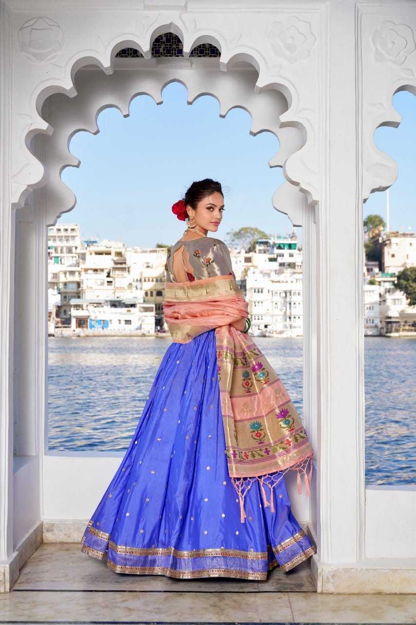 Ynf Silk KESH416 LNB-KEERTHNA Lehengas Wedding Collections Festive Collections Wholesale Silk Lehenga Paithani Lehenga Zari Work Lehenga Manufacturer