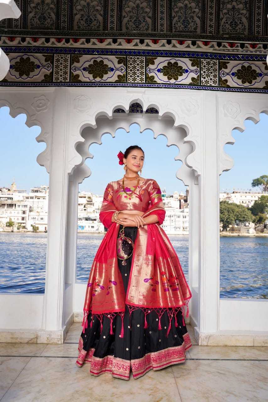 Ynf Silk KESH416 LNB-KEERTHNA Lehengas Wedding Collections Festive Collections Wholesale Silk Lehenga Paithani Lehenga Zari Work Lehenga Manufacturer