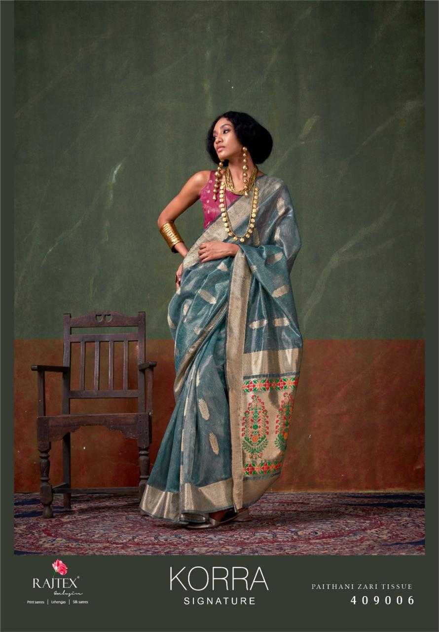 Ynf Tissue RIN184 RAJTEX-KORRA-SIGNATURE Sarees Diwali Collections Festive Collections Wholesale Party Wear Sarees Traditional Sarees Zari Sarees Manufacturer