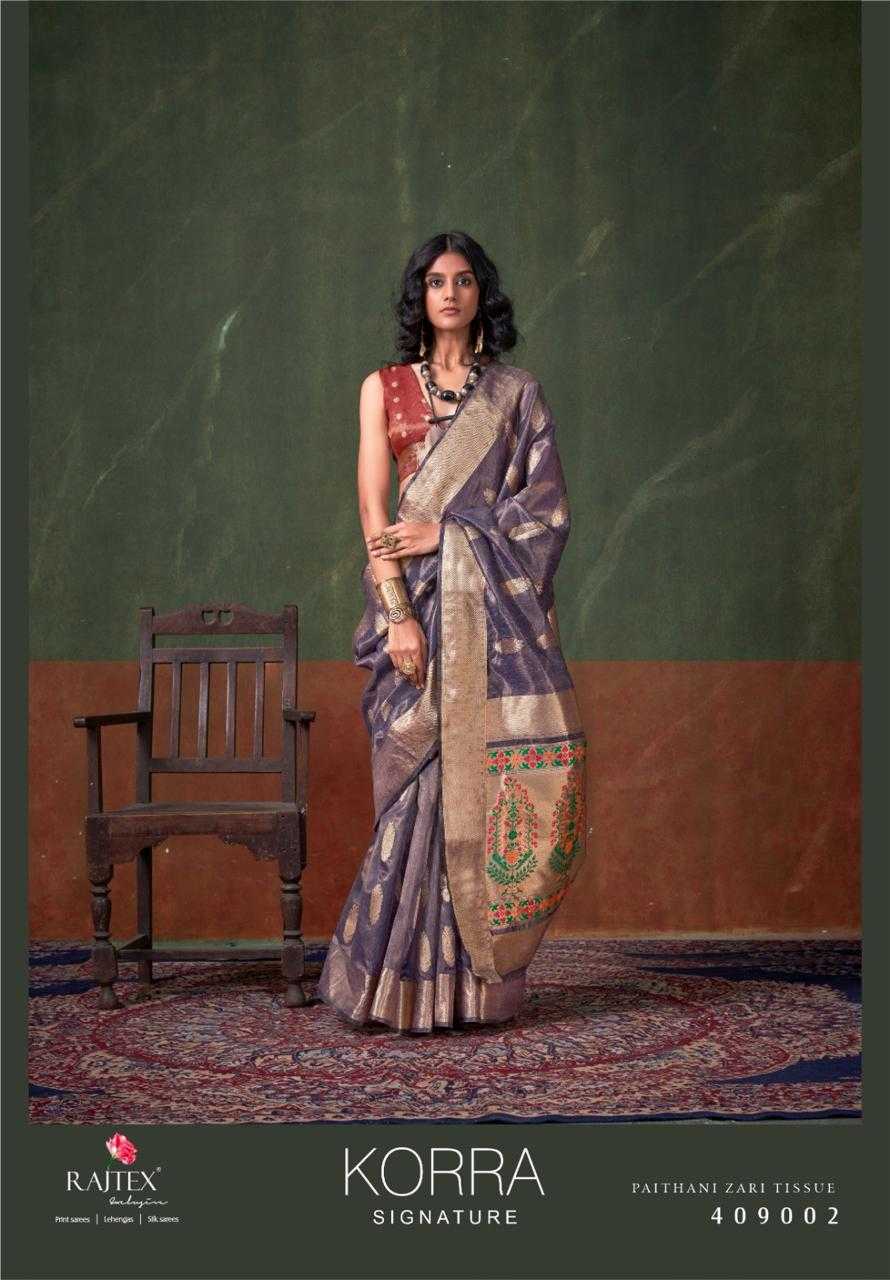 Ynf Tissue RIN184 RAJTEX-KORRA-SIGNATURE Sarees Diwali Collections Festive Collections Wholesale Party Wear Sarees Traditional Sarees Zari Sarees Manufacturer