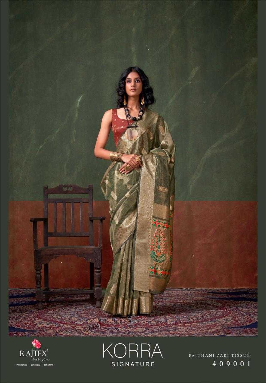 Ynf Tissue RIN184 RAJTEX-KORRA-SIGNATURE Sarees Diwali Collections Festive Collections Wholesale Party Wear Sarees Traditional Sarees Zari Sarees Manufacturer