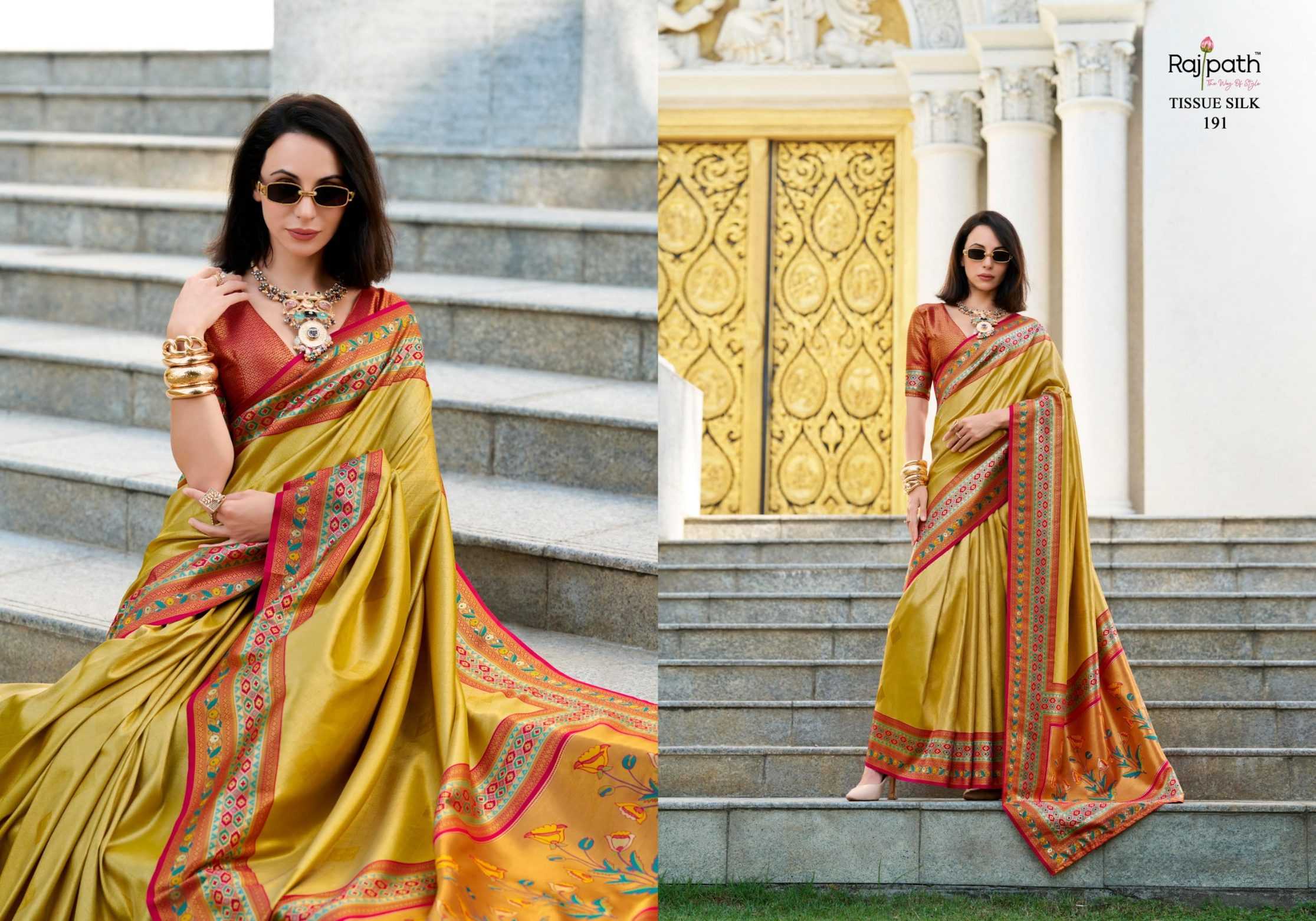 Ynf Tissue Silk KESH113 Rajpath-Rajkumari Sarees Silk Sarees Festive Collections Wholesale Designer Sarees Tissue Silk Saree Traditional Sarees Manufacturer