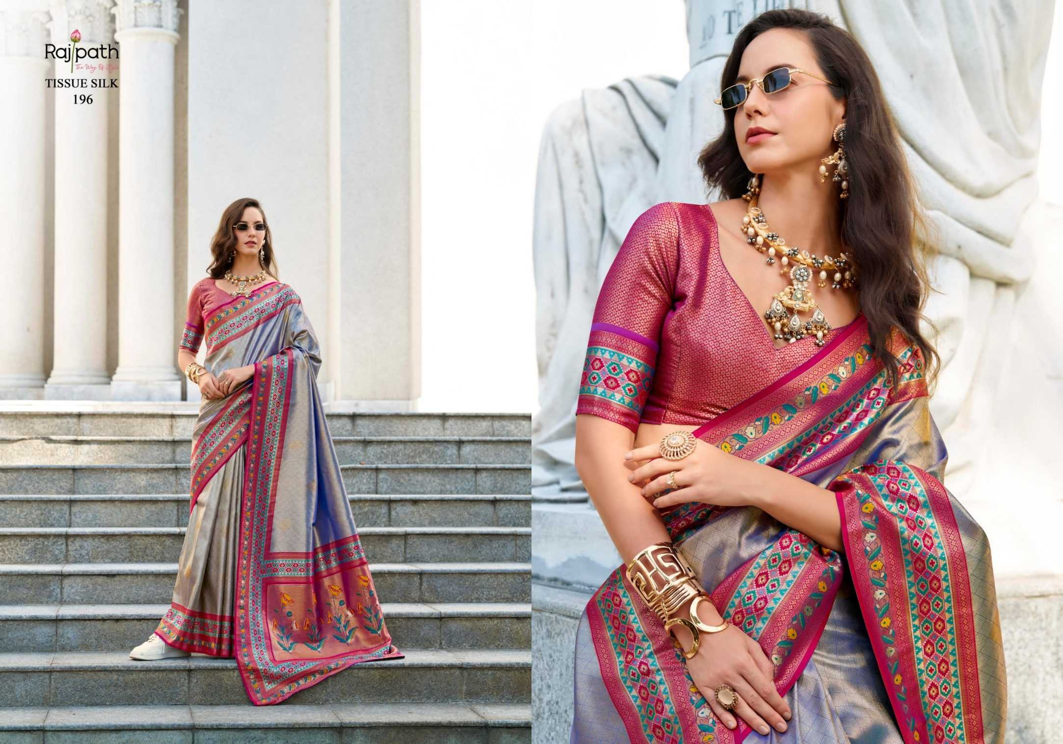 Ynf Tissue Silk KESH113 Rajpath-Rajkumari Sarees Silk Sarees Festive Collections Wholesale Designer Sarees Tissue Silk Saree Traditional Sarees Manufacturer