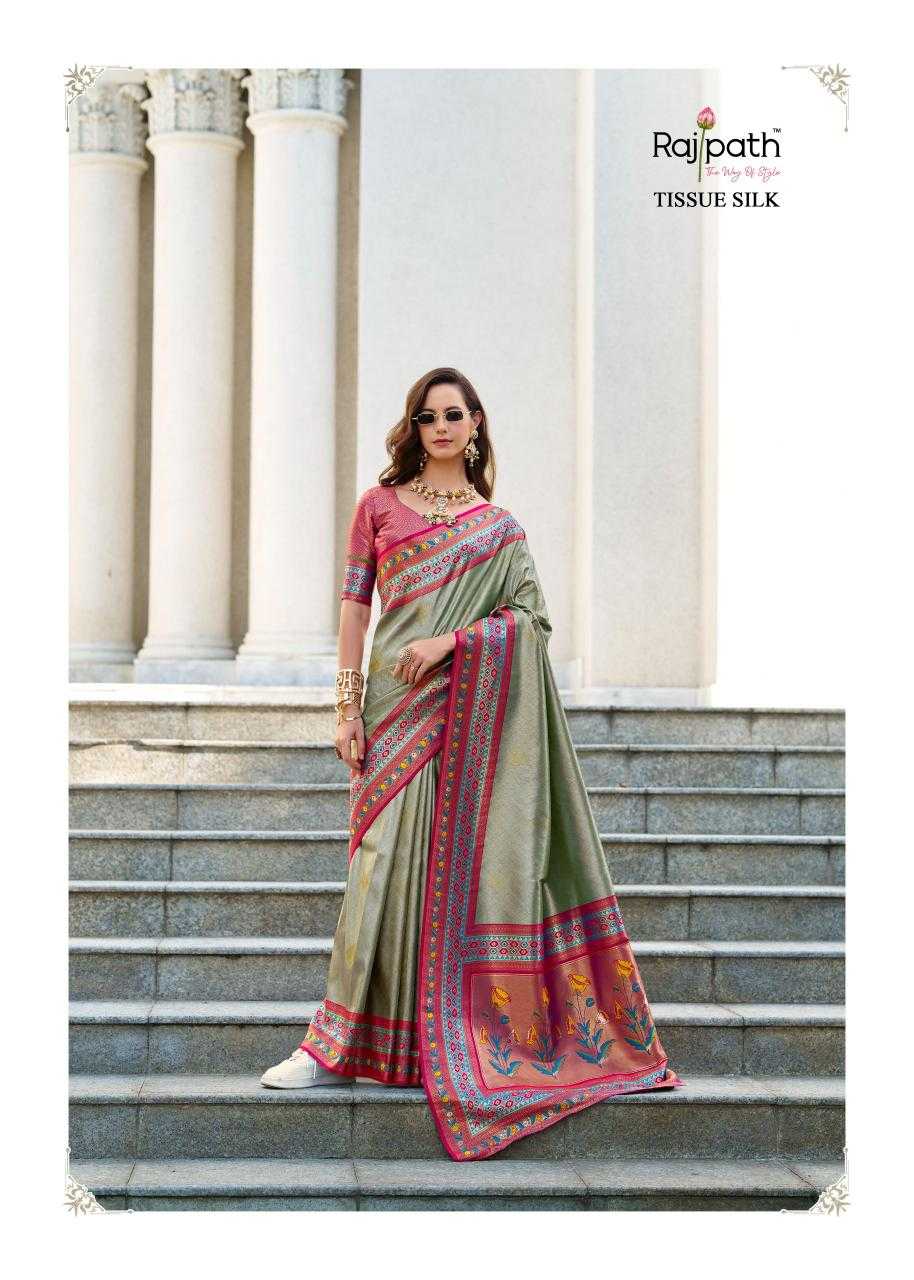 Ynf Tissue Silk KESH416 RajPath-Rajkumari Silk Sarees Wedding Collections Festive Collections Wholesale Heavy Silk Sarees Designer Silk Sarees Silk Sarees For Weddings Manufacturer