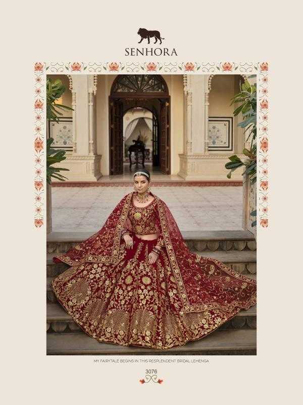 Ynf Velvet KESH416 SENHORA-RIWAYAT Lehengas Wedding Collections Festive Collections Wholesale Fancy Lehenga Velvet Lehenga Heavy Lehenga Manufacturer