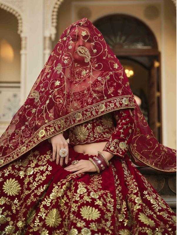 Ynf Velvet KESH416 SENHORA-RIWAYAT Lehengas Wedding Collections Festive Collections Wholesale Fancy Lehenga Velvet Lehenga Heavy Lehenga Manufacturer