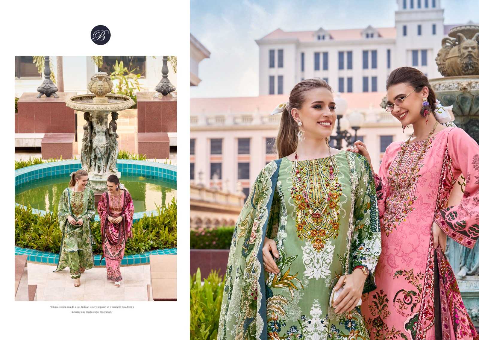 Ynf Viscose Rayon RIN186 BELLIZA-DILSHAD VOL 3 Suits & Dresses Islamic Clothing Festive Collections Wholesale Embroidery Suits Party wear suits Eid Collections Manufacturer