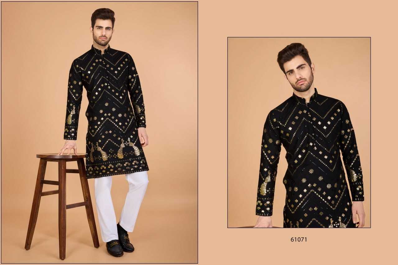 Ynf Viscose Rayon RIN197 2666 Mens Wear Diwali Collections Festive Collections Wholesale Mens Kurtas Casual Wear Men Wedding kurta Manufacturer