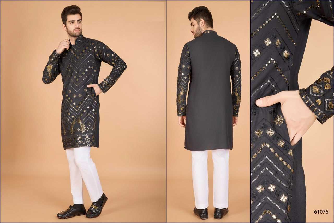 Ynf Viscose Rayon RIN197 2666 Mens Wear Diwali Collections Festive Collections Wholesale Mens Kurtas Casual Wear Men Wedding kurta Manufacturer