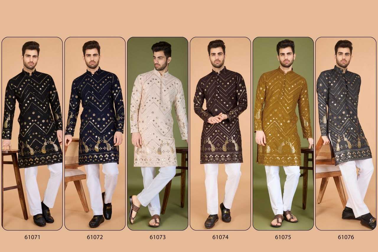 Ynf Viscose Rayon RIN197 2666 Mens Wear Diwali Collections Festive Collections Wholesale Mens Kurtas Casual Wear Men Wedding kurta Manufacturer