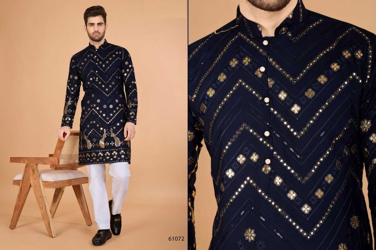 Ynf Viscose Rayon RIN197 2666 Mens Wear Diwali Collections Festive Collections Wholesale Mens Kurtas Casual Wear Men Wedding kurta Manufacturer