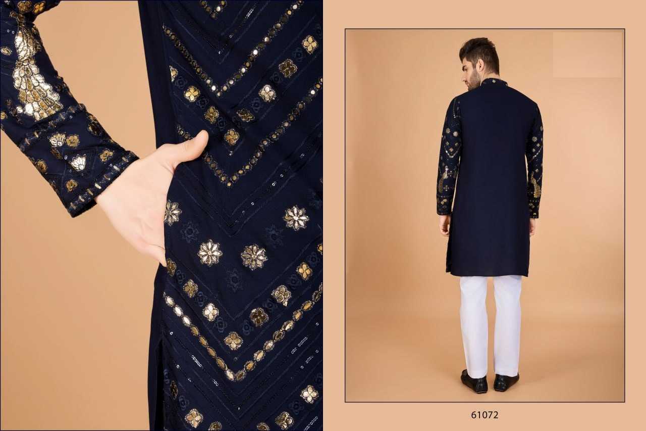 Ynf Viscose Rayon RIN197 2666 Mens Wear Diwali Collections Festive Collections Wholesale Mens Kurtas Casual Wear Men Wedding kurta Manufacturer