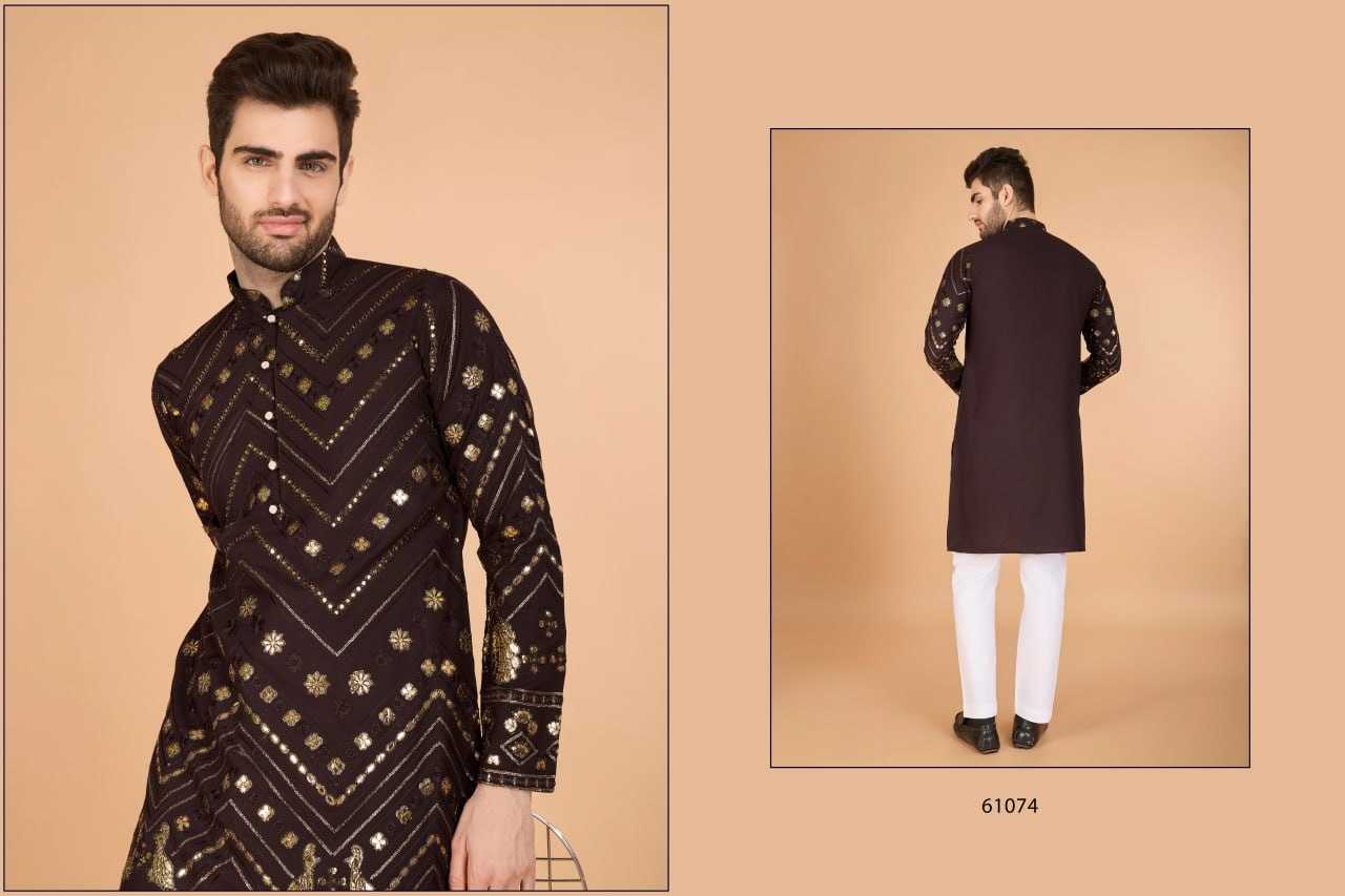 Ynf Viscose Rayon RIN197 2666 Mens Wear Diwali Collections Festive Collections Wholesale Mens Kurtas Casual Wear Men Wedding kurta Manufacturer