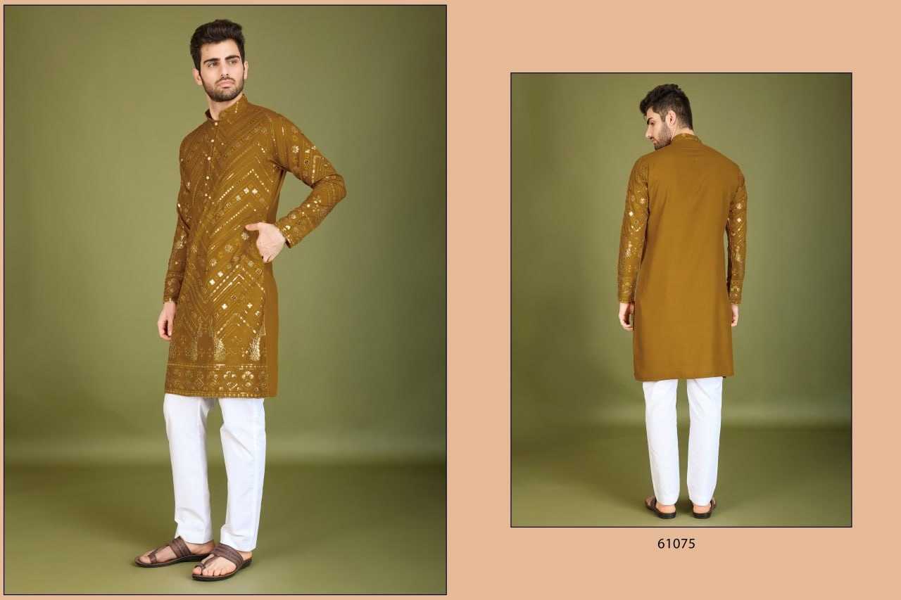 Ynf Viscose Rayon RIN197 2666 Mens Wear Diwali Collections Festive Collections Wholesale Mens Kurtas Casual Wear Men Wedding kurta Manufacturer