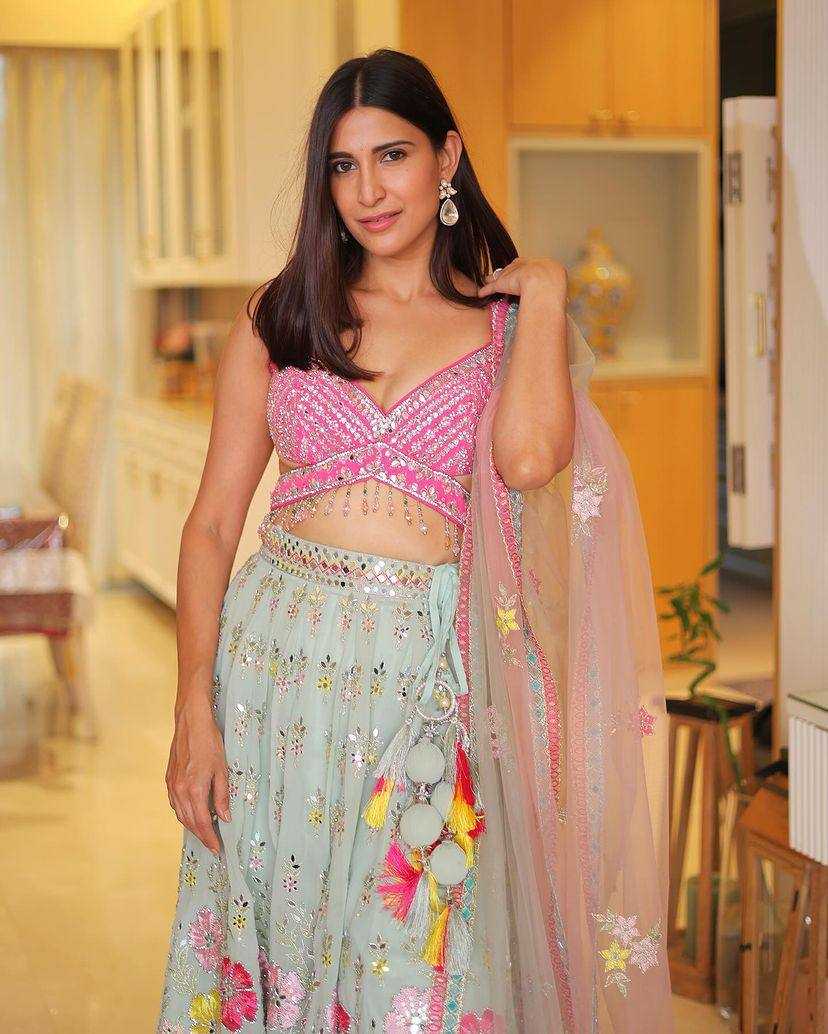 Ynf Faux Georgette RIN108 1571 Lehengas Wholesale Fancy Lehenga Embroidered Lehenga Mirror Work Lehenga Lehenga For Haldi Manufacturer