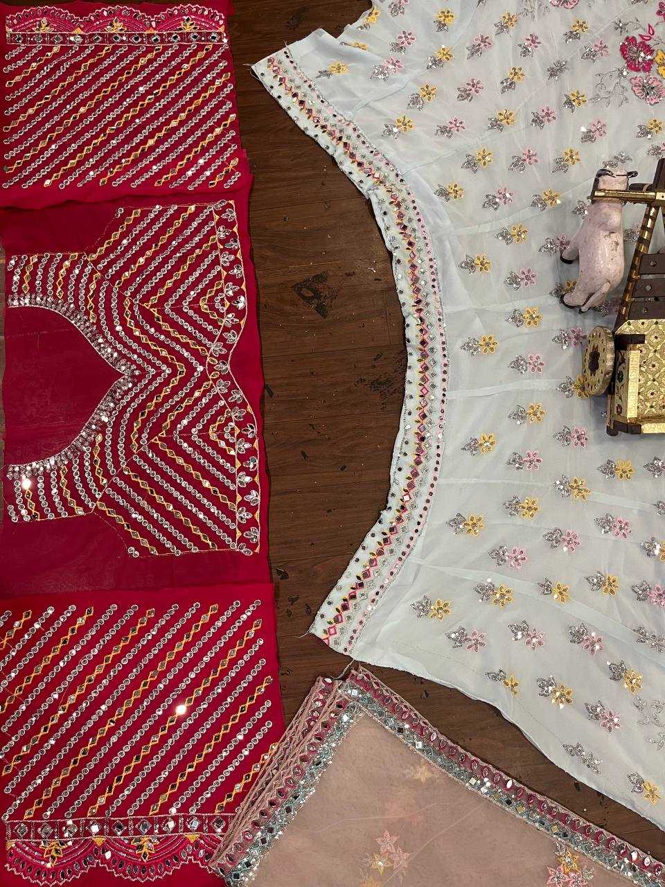 Ynf Faux Georgette RIN108 1571 Lehengas Wholesale Fancy Lehenga Embroidered Lehenga Mirror Work Lehenga Lehenga For Haldi Manufacturer