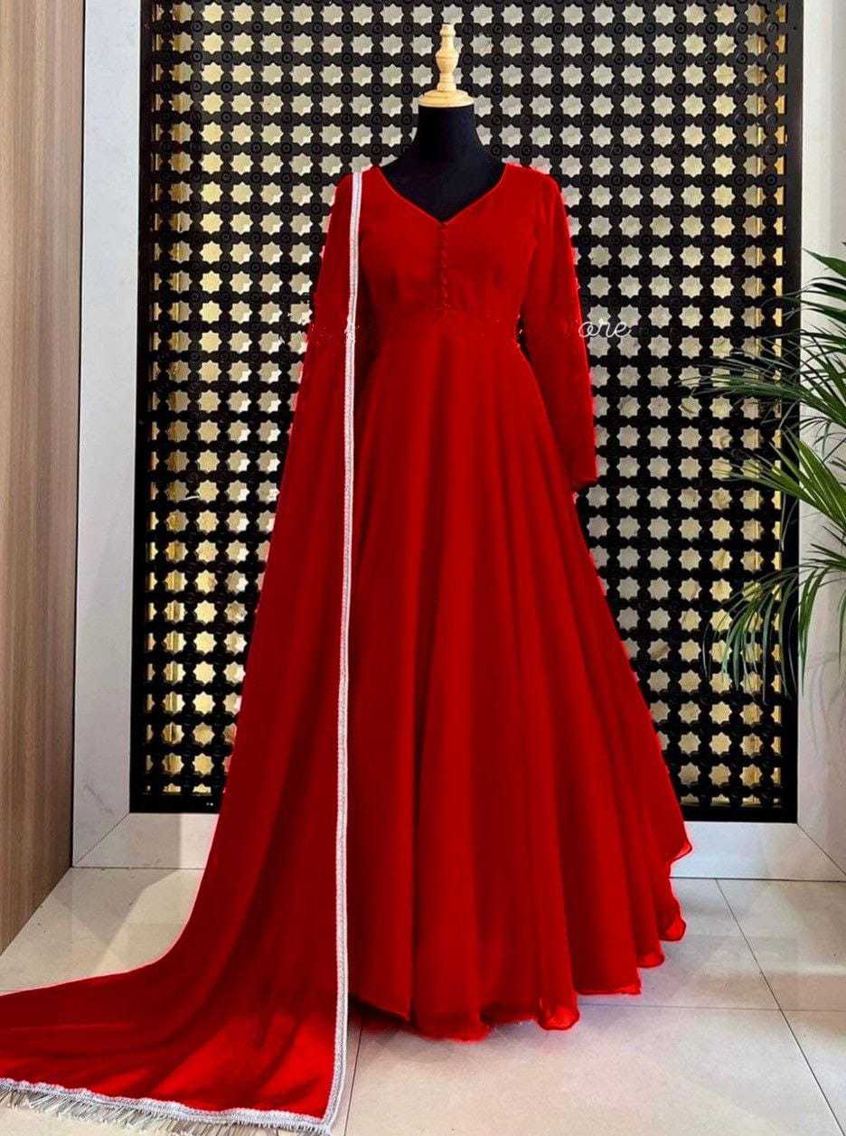 Ynf Faux Georgette RIN157 2652 Gowns Wedding Collections Festive Collections Wholesale Fancy Gowns Party Gowns Georgette Gown Manufacturer