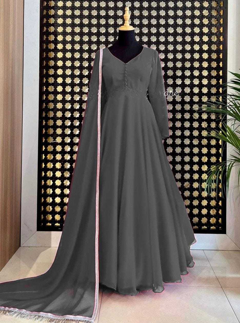 Ynf Faux Georgette RIN157 2652 Gowns Wedding Collections Festive Collections Wholesale Fancy Gowns Party Gowns Georgette Gown Manufacturer