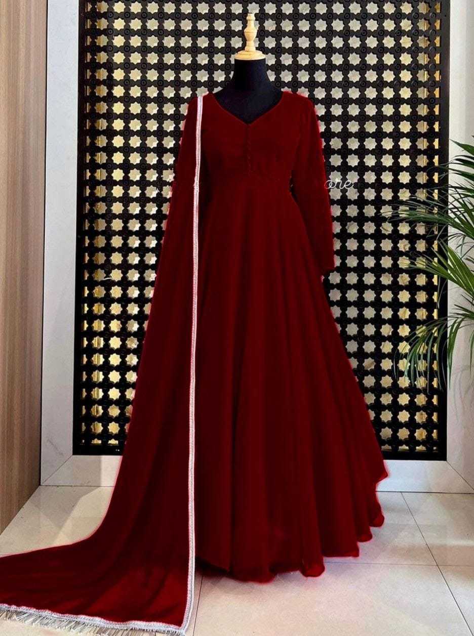 Ynf Faux Georgette RIN157 2652 Gowns Wedding Collections Festive Collections Wholesale Fancy Gowns Party Gowns Georgette Gown Manufacturer