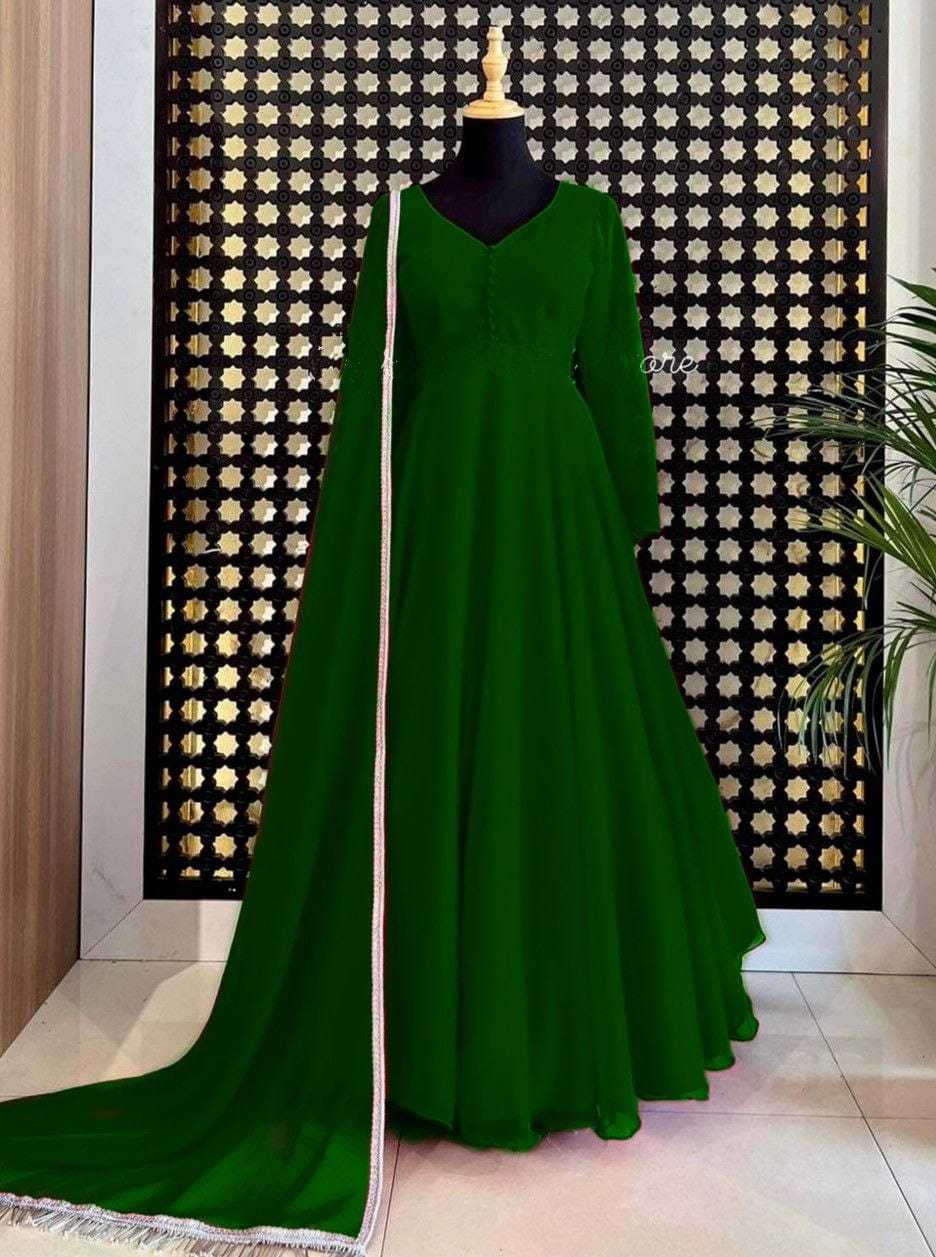 Ynf Faux Georgette RIN157 2652 Gowns Wedding Collections Festive Collections Wholesale Fancy Gowns Party Gowns Georgette Gown Manufacturer