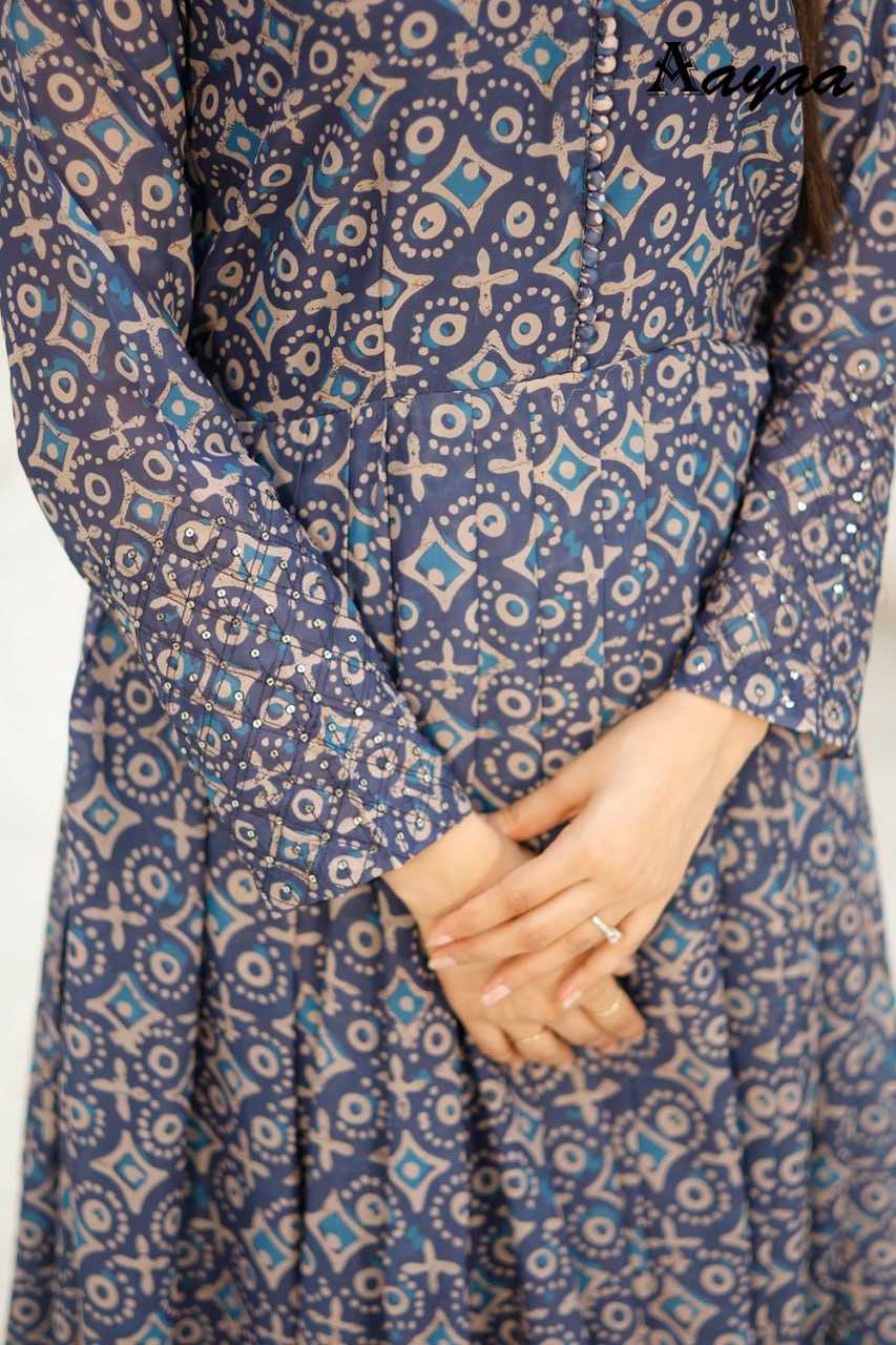 Ynf Georgette RIN131 DIVISHA -2 Gowns Kids Wear Mother & Daughter Combo Wholesale Printed Gowns Fancy Gowns Long Gowns Manufacturer