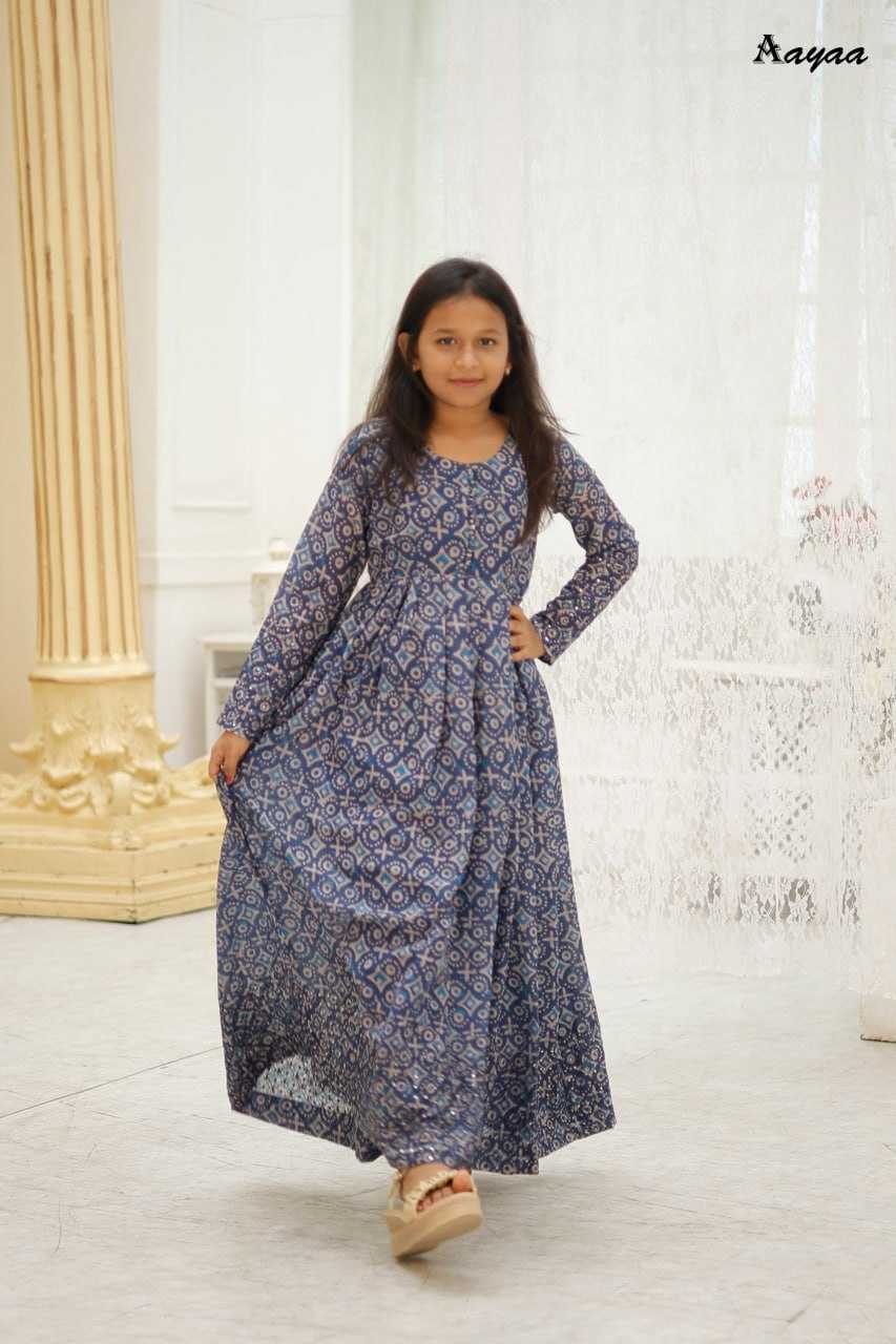 Ynf Georgette RIN131 DIVISHA -2 Gowns Kids Wear Mother & Daughter Combo Wholesale Printed Gowns Fancy Gowns Long Gowns Manufacturer