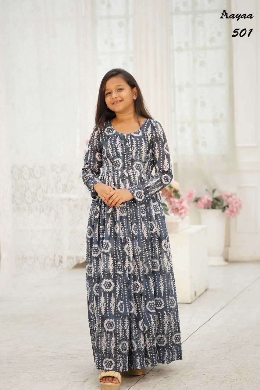 Ynf Georgette RIN131 DIVISHA -2 Gowns Kids Wear Mother & Daughter Combo Wholesale Printed Gowns Fancy Gowns Long Gowns Manufacturer