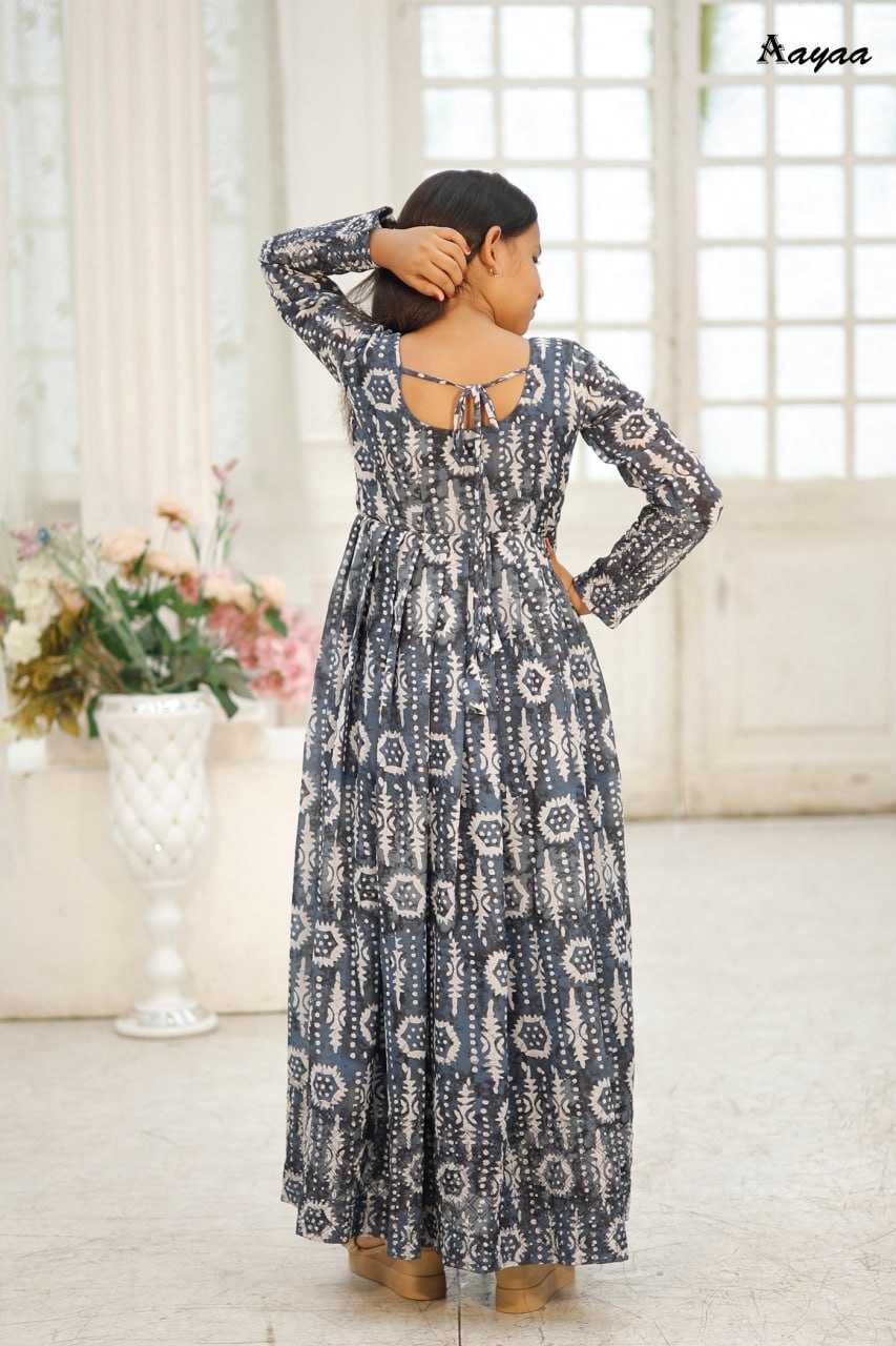 Ynf Georgette RIN131 DIVISHA -2 Gowns Kids Wear Mother & Daughter Combo Wholesale Printed Gowns Fancy Gowns Long Gowns Manufacturer