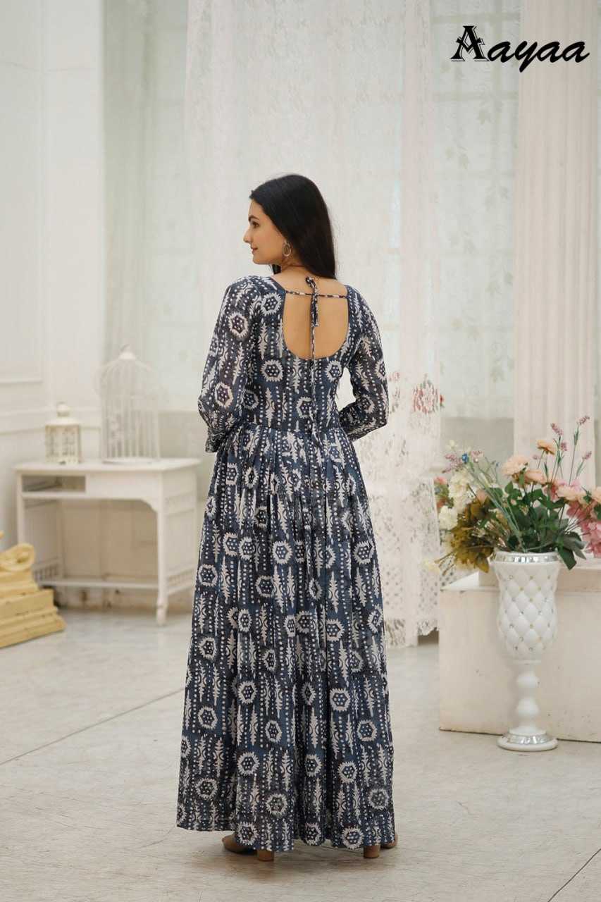 Ynf Georgette RIN131 DIVISHA -2 Gowns Kids Wear Mother & Daughter Combo Wholesale Printed Gowns Fancy Gowns Long Gowns Manufacturer