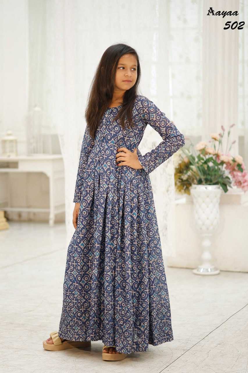 Ynf Georgette RIN131 DIVISHA -2 Gowns Kids Wear Mother & Daughter Combo Wholesale Printed Gowns Fancy Gowns Long Gowns Manufacturer