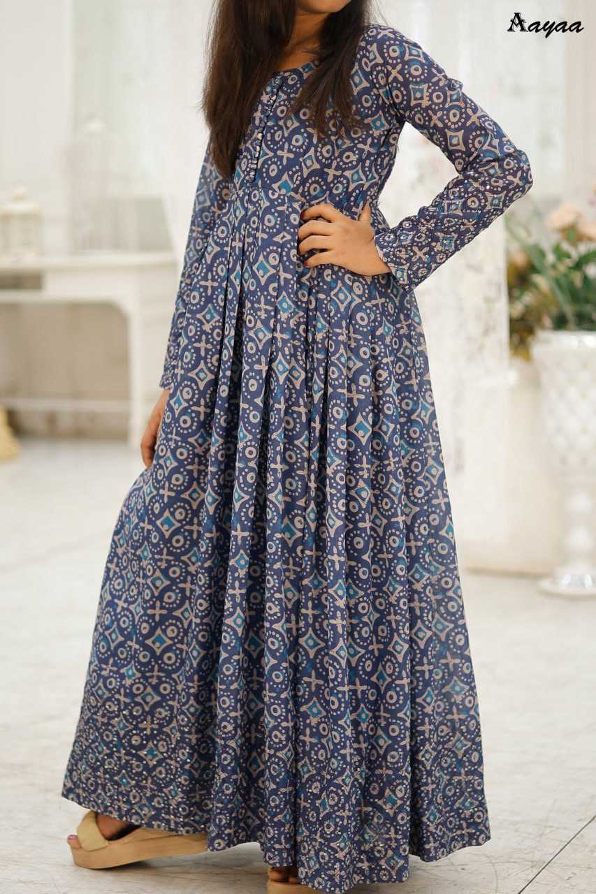 Ynf Georgette RIN131 DIVISHA -2 Gowns Kids Wear Mother & Daughter Combo Wholesale Printed Gowns Fancy Gowns Long Gowns Manufacturer