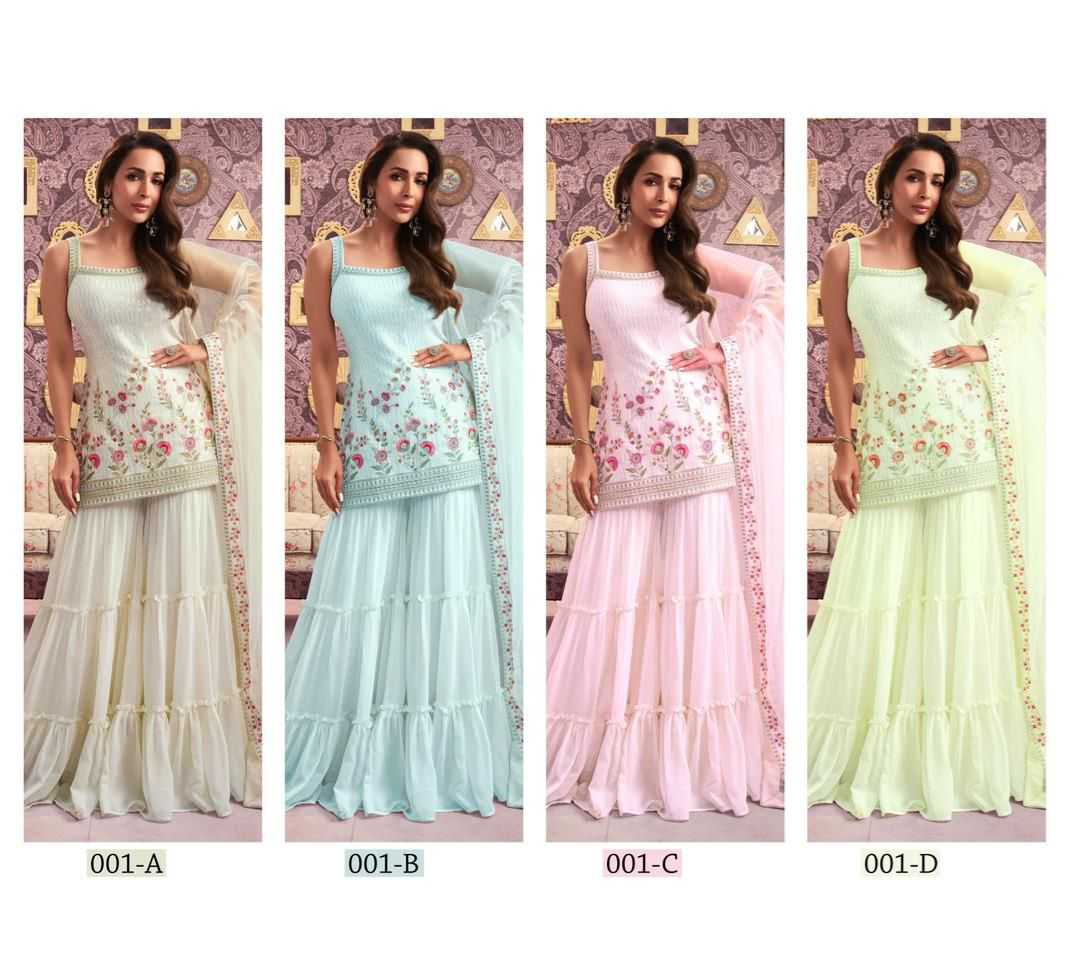 Ynf Georgette RIN197 MALAIKA ARORA-001 Suits & Dresses Wedding Collections Bollywood Collections Wholesale Georgette Suit Malaika Arora Sarees Designer Suits Manufacturer