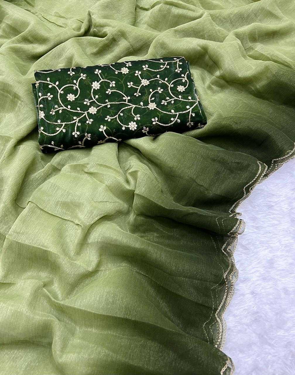 Ynf Jimmy Choo RIN199 207 Sarees Wholesale Embroidered Sarees Lightweight Sarees Manufacturer
