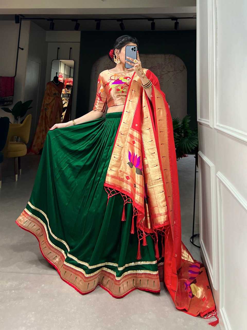 Ynf Paithani Silk RIN197 2016 Lehengas Wholesale Fancy Lehenga Traditional Lehenga Silk Lehenga Paithani Lehenga Manufacturer