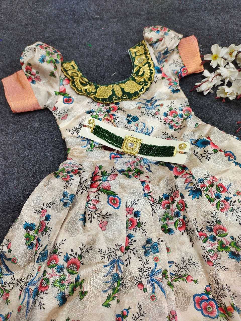 Ynf Silk RIN220 115 Kids Wear Wholesale Kids Gown Girls Frock Kids Party Wear Ethnic Manufacturer