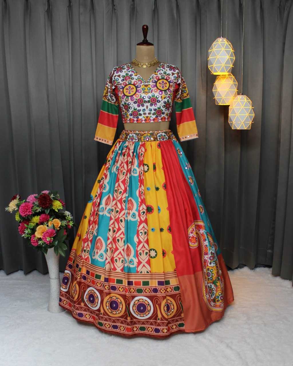Ynf Soft Butter Silk RIN207 1480 Lehengas Navratri Chaniya Choli Wholesale Bollywood Lehenga Choli Chaniya Choli Mirror Work Lehenga Manufacturer