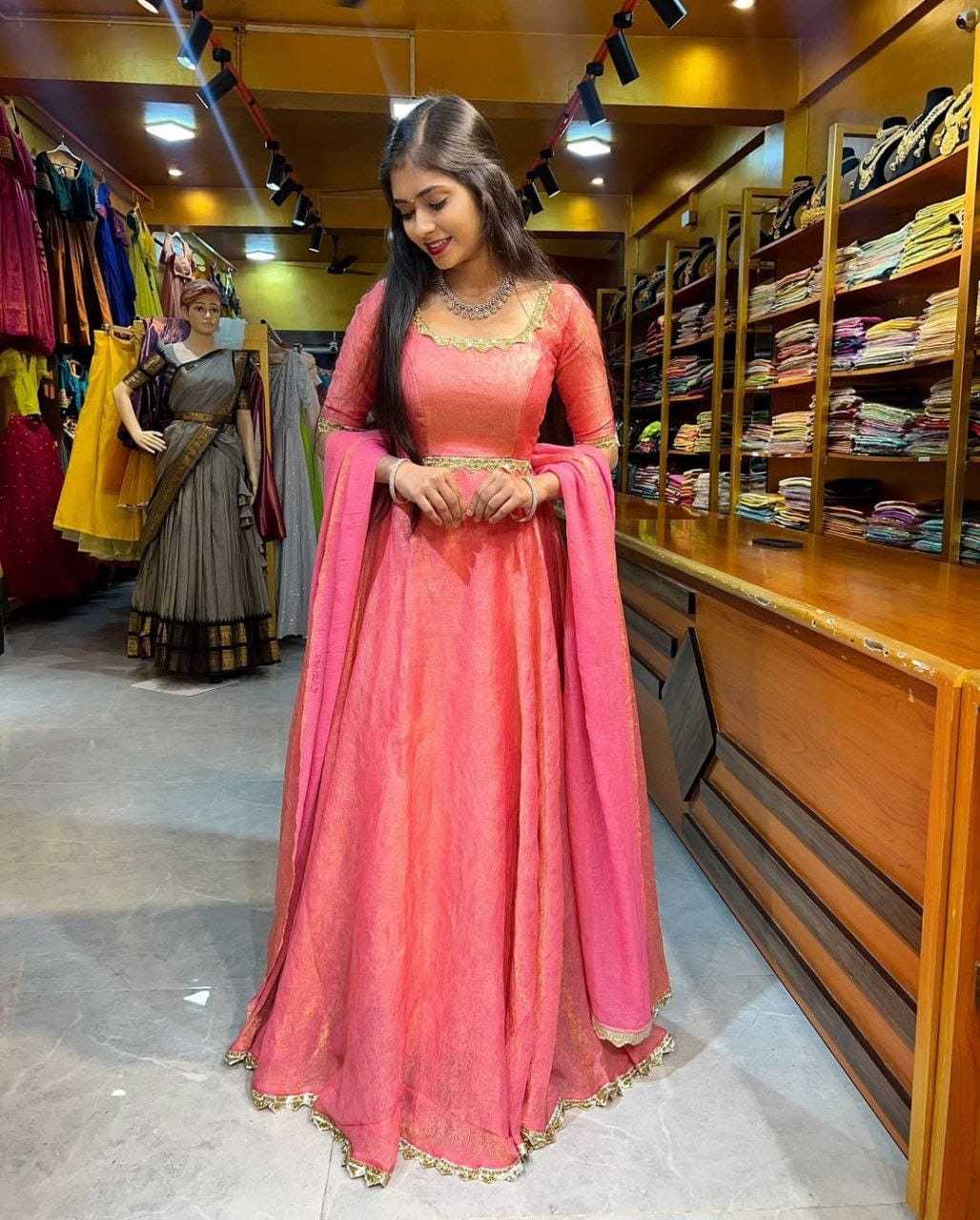 Ynf Soft Silk RIN157 3126 Gowns Rakhi Collections Festive Collections Wholesale Fancy Gowns Party Gowns Silk Gowns Manufacturer