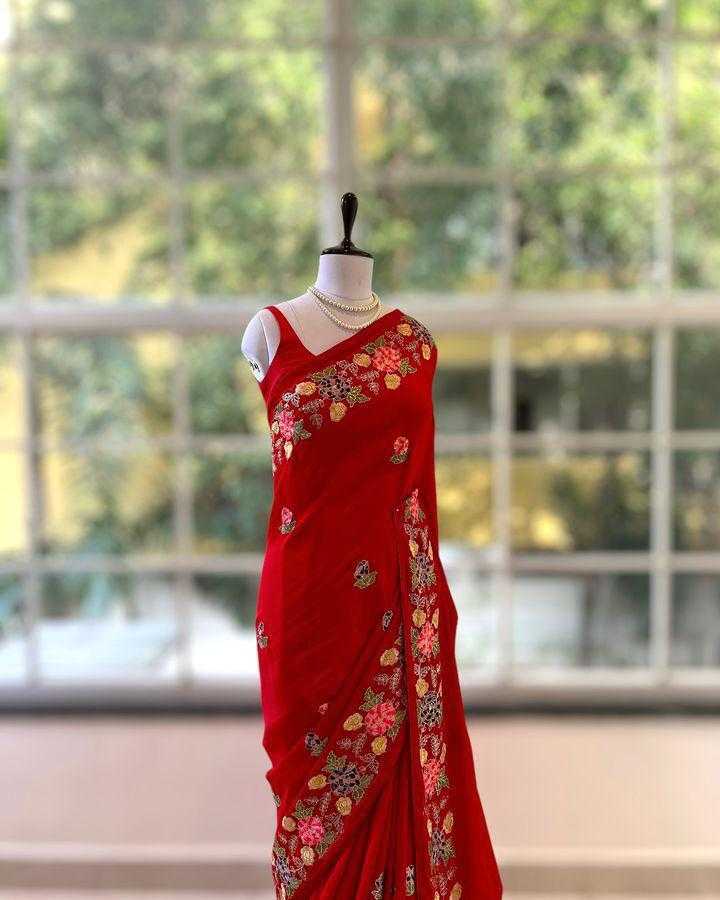 Ynf Tussar Silk RIN164 194 Sarees Wholesale Embroidered Sarees Tussar Sarees Manufacturer