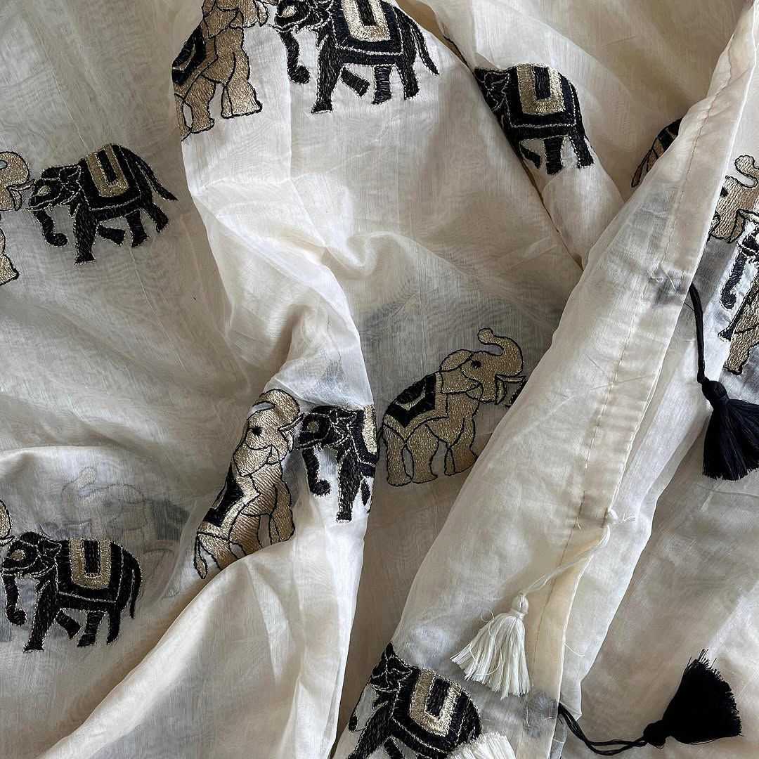 Ynf Chanderi Silk RIN178 219 Sarees Wedding Collections Festive Collections Wholesale Chanderi Sarees Embroidered Sarees Zari Sarees Manufacturer
