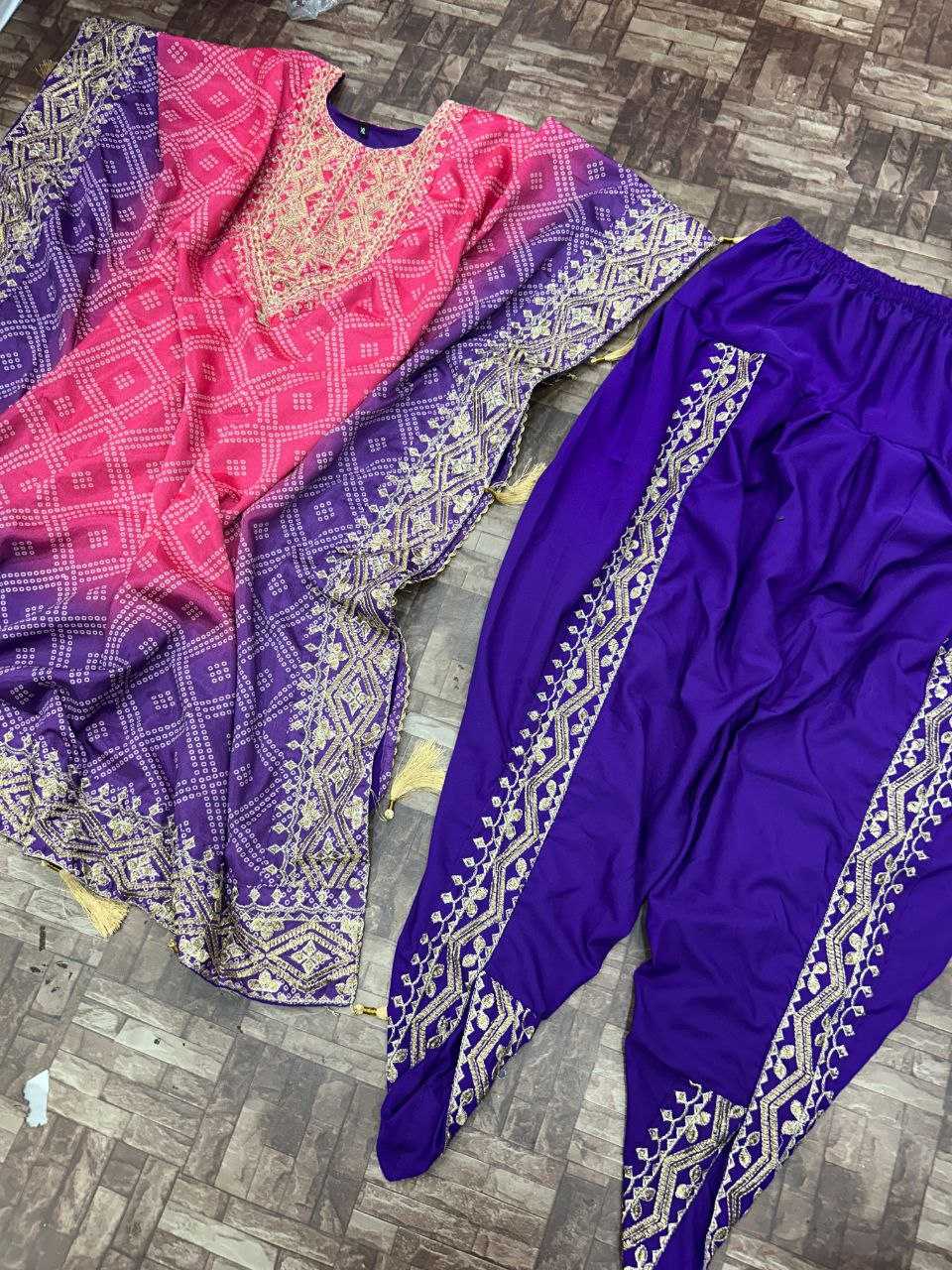 Ynf Chinon Silk KESH495 DHOTI SET Kurti Wholesale Festive Kurtis Embroidered Kurtis Kurtis With Dhoti Kaftan Kurtis Manufacturer