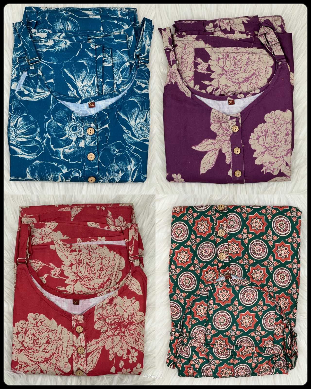 Ynf Cotton RIN190 sleeveless Ruffle Setwise Collections Wholesale Gowns Catalogs Manufacturer