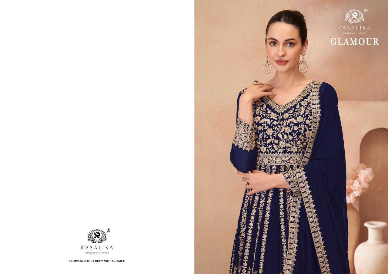 Ynf Georgette RIN184 GLAMOUR Gowns Wedding Collections Festive Collections Wholesale Embroidery Gowns Georgette Gown Lehenga Style Gown Manufacturer