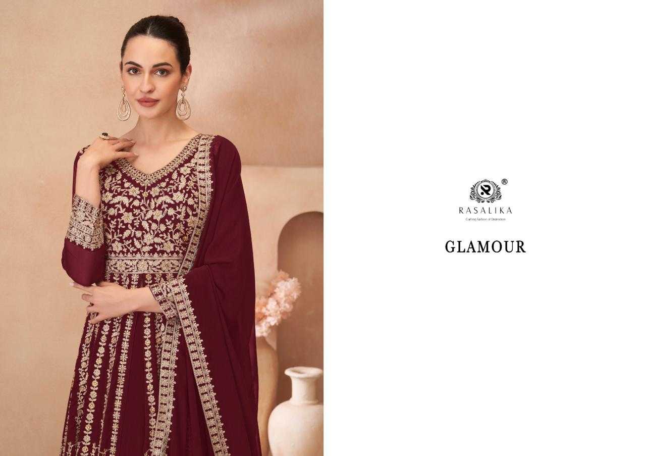 Ynf Georgette RIN184 GLAMOUR Gowns Wedding Collections Festive Collections Wholesale Embroidery Gowns Georgette Gown Lehenga Style Gown Manufacturer