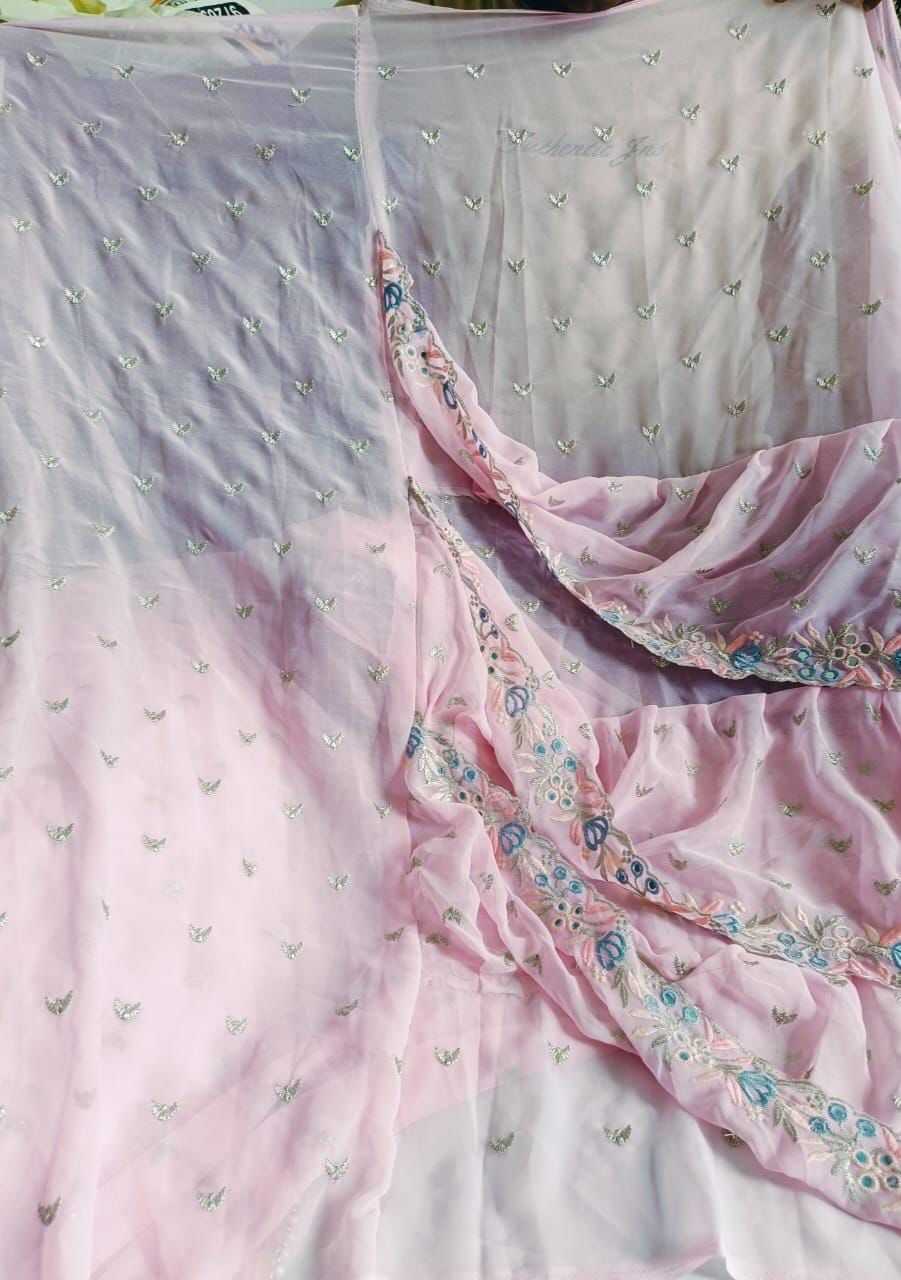 Ynf Georgette RIN222 226 Sarees Wedding Collections Festive Collections Wholesale Party Wear Sarees Georgette Sarees Mirror Work Saree Manufacturer