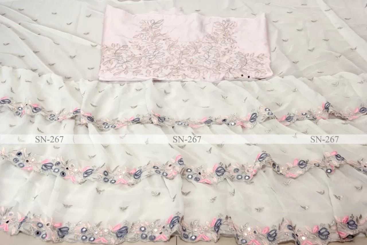 Ynf Georgette RIN222 226 Sarees Wedding Collections Festive Collections Wholesale Party Wear Sarees Georgette Sarees Mirror Work Saree Manufacturer