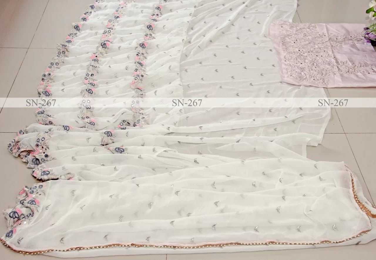 Ynf Georgette RIN222 226 Sarees Wedding Collections Festive Collections Wholesale Party Wear Sarees Georgette Sarees Mirror Work Saree Manufacturer