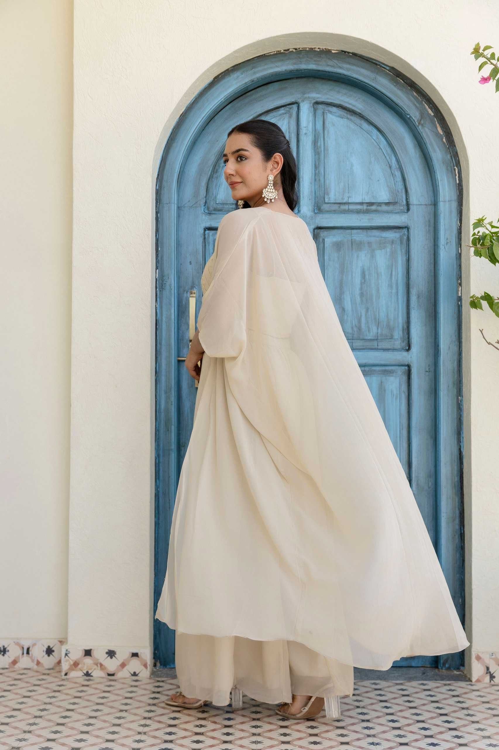 Ynf Georgette RIN228 366 Suits & Dresses Wholesale Ladies Suits Indo Western Dresses White Salwar Suit Manufacturer
