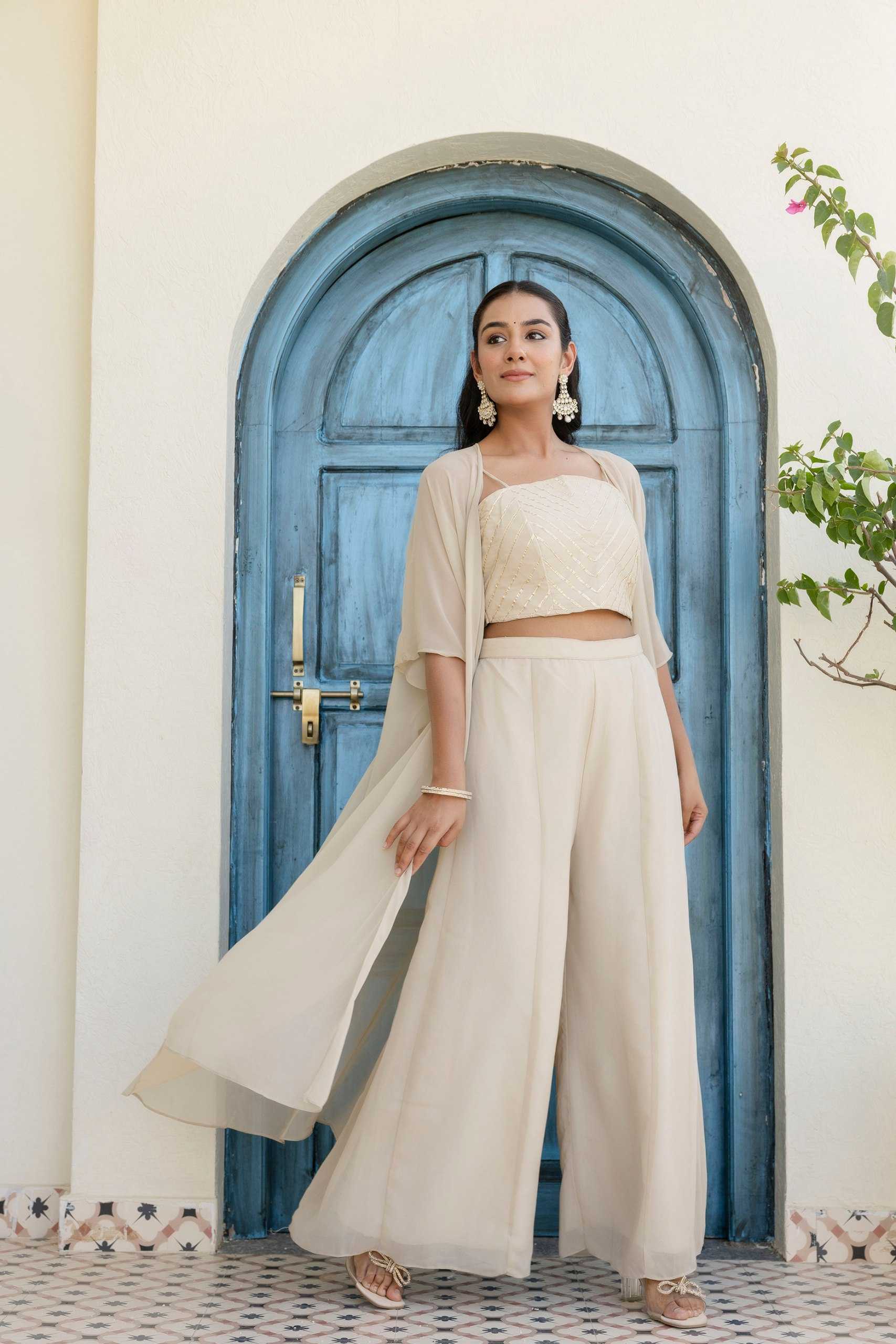 Ynf Georgette RIN228 366 Suits & Dresses Wholesale Ladies Suits Indo Western Dresses White Salwar Suit Manufacturer